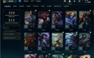 Conta prata 1 com 110 Champs e 89 Skins + 3 Vitoriosas