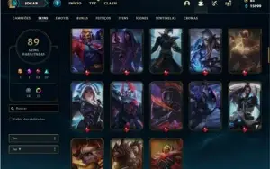 Conta prata 1 com 110 Champs e 89 Skins + 3 Vitoriosas
