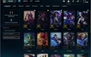Conta ouro 2 com 3 skins e 24 champs