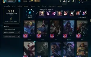 Esmeralda 4 com 150 Champs e 116 Skins ( ADC / MID )