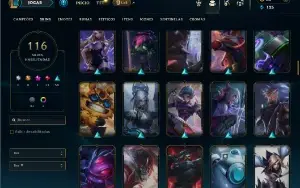 Esmeralda 4 com 150 Champs e 116 Skins ( ADC / MID )