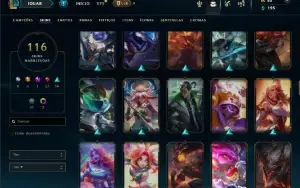 Esmeralda 4 com 150 Champs e 116 Skins ( ADC / MID )