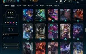 Esmeralda 4 com 150 Champs e 116 Skins ( ADC / MID )