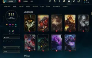 Prata 4 com TODOS os champs e 215 Skins + 2 Prestigios