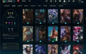 Prata 4 com TODOS os champs e 215 Skins + 2 Prestigios