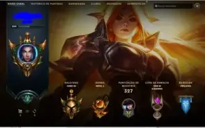 Conta League of Legends, G3, Lv 294, 126 Campeões, 82 skins