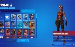 conta Fortnite rara. com renegade flamejante, etc
