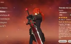 CONTA GENSHIN AR57 c 9 PERSONAGENS 5* + 3 ARMAS 5* E 27 WISH