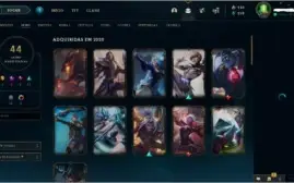 Conta no League of Legends Platina 1/ 99 Champions/ 44 Skins