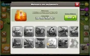 Clash of Clans - Centro de Vila 9 quase full.