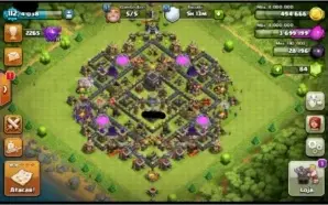 Clash of Clans - Centro de Vila 9 quase full.