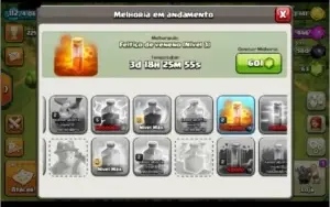 Clash of Clans - Centro de Vila 9 quase full.