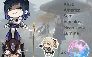 AR36 - Yelan + Cyno com Prismatica + Jean + 12 tiros