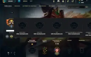 Unranked com 55 Champs e 40 Skins ( TOP / JG )
