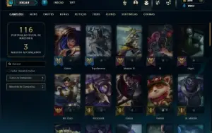 Unranked com 55 Champs e 40 Skins ( TOP / JG )