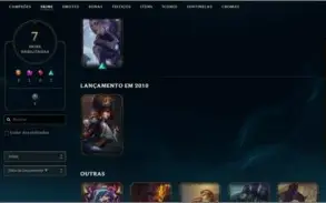 Conta Lol, desde 2017, MMR Baixo.