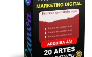 Pack Canva Marketing Digital Vol 3 - 20 Artes Editáveis