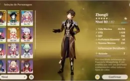ZHONGLI(C1) , VENTI , + 3 ARMAS 5⭐