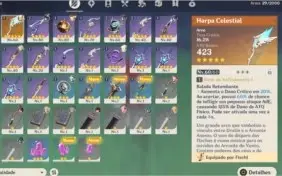 VENDO 5 ⭐ VENTI + KLEE + QIQI + MONA + HARPA CELESTIAL