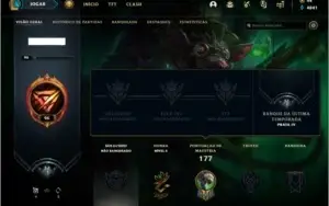 Conta unranked com 52 skins e 72 champs
