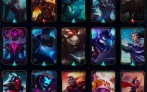 Conta League of Legends, mais de 100 skins.
