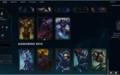 Conta league of legends 79 campeões 24 skins 1 lendária