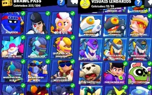 Conta Rara Brawl Stars FULL/ Todos os Brawlers +11 /338Skins