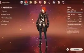 Ayaka  Diluc + Espada aspera, Jean e Qiqi C1 AR 48