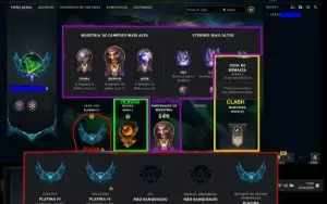 Conta LOL (PLAT4 Solo, PLAT4 Flex), todos os campeões