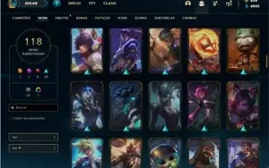 Conta ouro 2 com 110 champs e 118 skins + 4 Vitoriosas