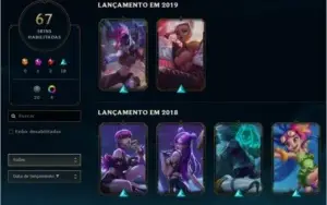 Conta Gold 4 com 67 skins