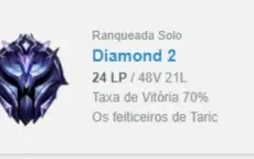 CONTA SMURF DIAMANTE 2 70% DE WIN