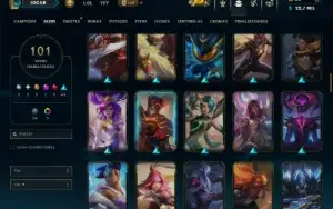 Unranked com TODOS os Champs e 101 Skins ( ADC / MID )