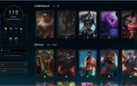 CONTA - PLATINA 4 - 110 CHAMPIONS - 112 SKINS
