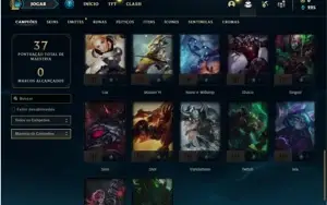 Conta Platina 4 com 37 Champs e 8 Skins