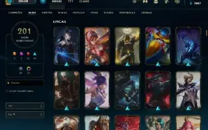 Conta Lol Mono Kat 201 Skins E Vários Espólios