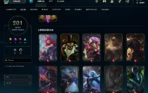 Conta Lol Mono Kat 201 Skins E Vários Espólios