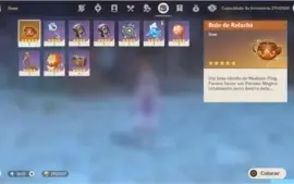 Genshin AR 52 + 5 personagens 5* +52 brilho estrelar