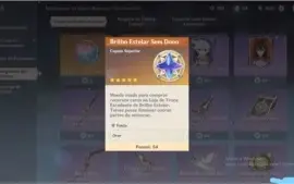 Genshin AR 52 + 5 personagens 5* +52 brilho estrelar