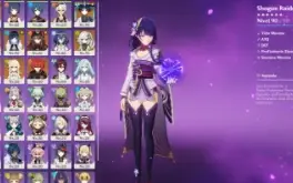 AR 55 - Yelan, Shogun Raiden, Nahida, Yae Miko, Scaramouche.
