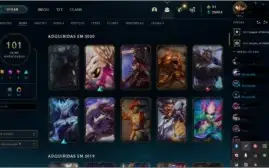 Conta lol com 114 skins,  todos os campeões