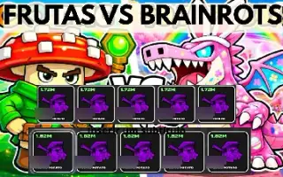 Pacote com 10 Potato 5x 1.82 e 5x 1.72 Frutas vs Brainrots