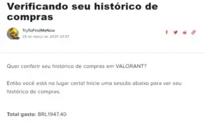 CONTA VALORANT QUASE R$2K INVESTIDOS EM SKINS - PLATINA 03