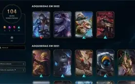 CONTA LOL GOLD 3 VÁRIAS SKINS