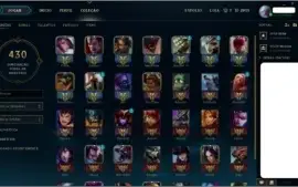 Conta Gold V quase todos os champions e varias skins