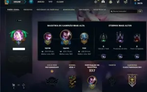 Conta Unranked com 120 Champs e 66 Skins + 400k de Yasuo