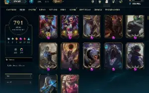 Conta lol 791(Skins), com um VALOR DE 6,324.50.