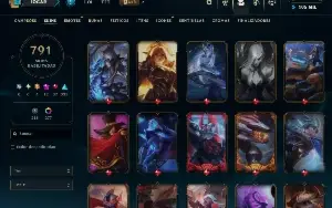 Conta lol 791(Skins), com um VALOR DE 6,324.50.