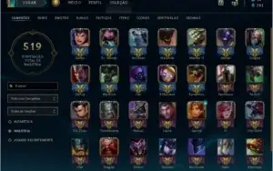 Conta de Lol com 100 skins e darius nova temivel e dj sona