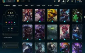 Esmeralda 4 com TODOS os champs e 310 Skins + 8 Prestigios